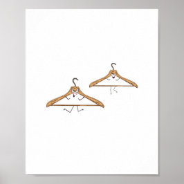 Poster Cartão personalizado. Cabides engraçados