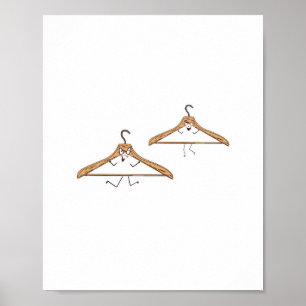 Poster Cartão personalizado. Cabides engraçados