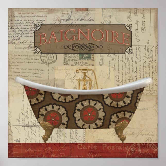Pôster Cartão-postal Banho Francês (Frente)