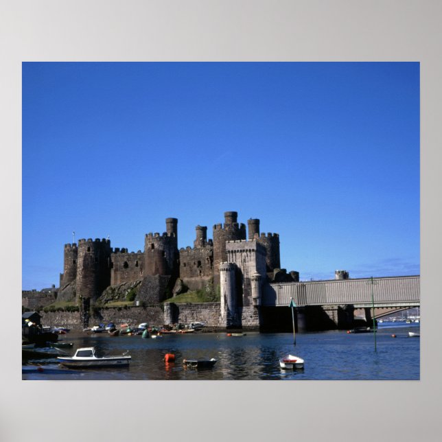 Poster Cartão postal Conwy Castle North Wales (Frente)