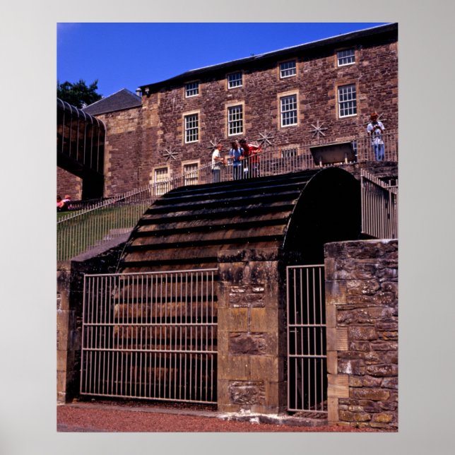 Poster Cartão postal da Waterroda New Lanark Scotland (Frente)