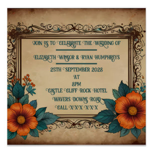 Pôster Cartão Postal de Convite