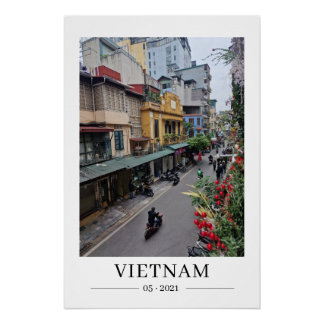 Pôster Cartão postal de data personalizável da vida nas r