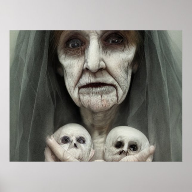 Poster Cartão postal de Dia das Bruxas dos bebês da vovó (Frente)