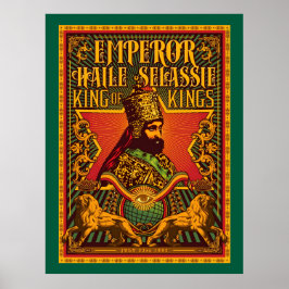 Poster Cartão postal de Haile Selassie Jah Rastafari Impr