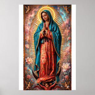 Poster Cartão postal de Nossa Senhora de Guadalupe