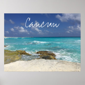 Poster Cartão-postal de Onun Mexico Beach Rocky Ocean Wav
