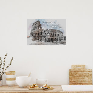 Poster Cartão Postal de Roma – Através dos Séculos, Atrav