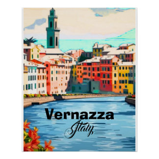 Pôster Cartão postal de Vernazza Cinque Terre, cartão pos