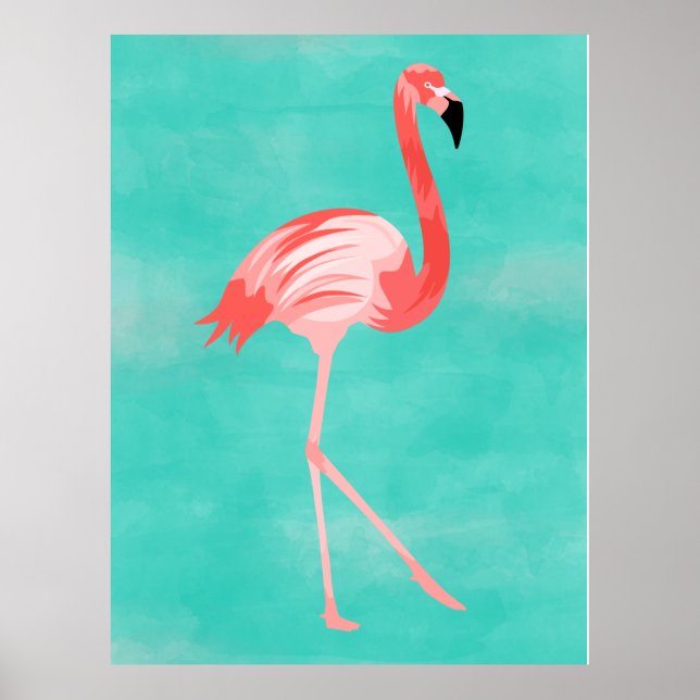 Poster Cartão postal Flamingo Bird (Frente)