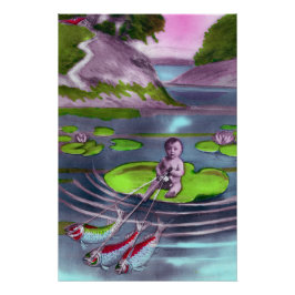 Pôster Cartão postal francês da April Fool Vintage