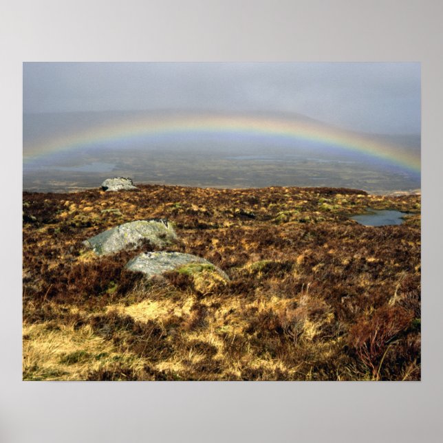 Poster Cartão-postal Rainbow Rannoch Moor (Frente)