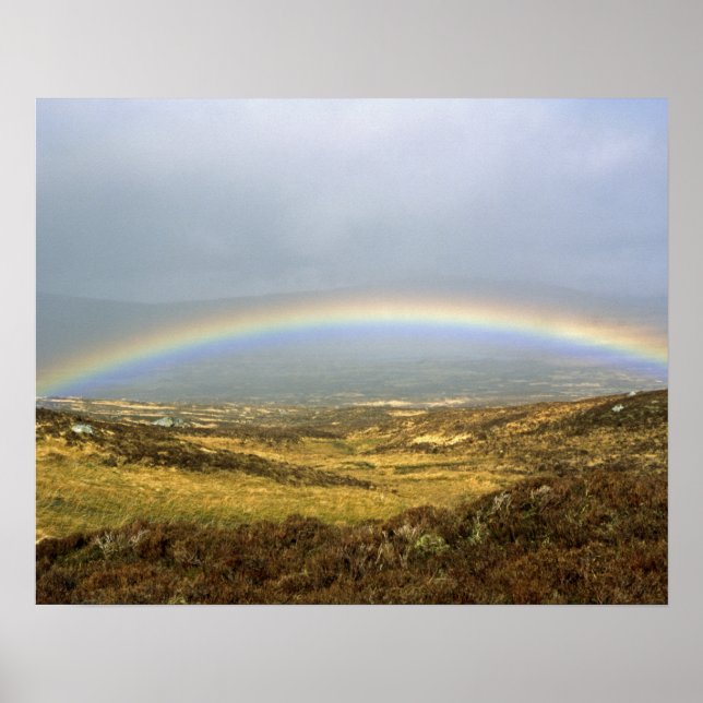 Poster Cartão-postal Rainbow Rannoch Moor Scotland (Frente)