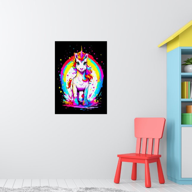 Poster Cartão-postal Rainbow Unicorn (Berçário 1)