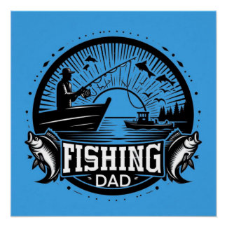 Pôster Cartão poster de pesca