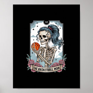 Poster Cartão Tarot Sketll Mãe Dia das Mães Esqueleto Ske