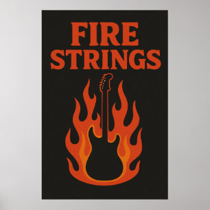 Poster Cartaz 11, Cordas de Fogo, Vintage