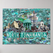 Cartaz 16x12, Ruas de North Tonawanda NY