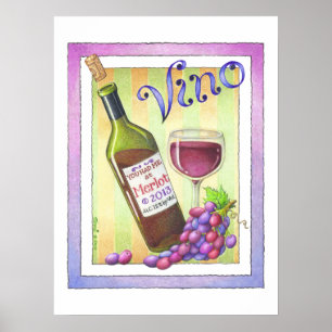 Pôster CARTAZ 18"x24" - VOCÊ ME CONQUISTOU COM O MERLOT -
