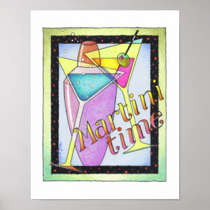 Poster CARTAZ 28x35cm - HORA DO MARTINI, Cocktails