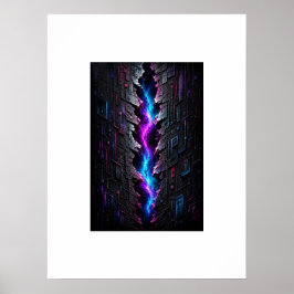 Poster Cartaz 3D da Fenda Dimensional