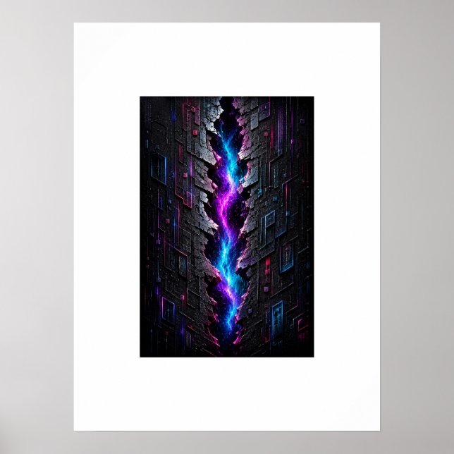 Poster Cartaz 3D da Fenda Dimensional (Frente)