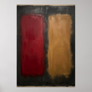 Poster Cartaz Abstrato de Campo de Cor Vermelho Inspira