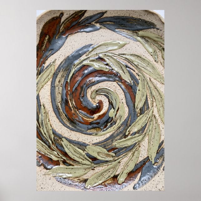 Poster Cartaz Abstrato Espiral Tom Terroso (Frente)