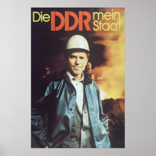Poster Cartaz Alemanha Oriental A RDA. Meu país