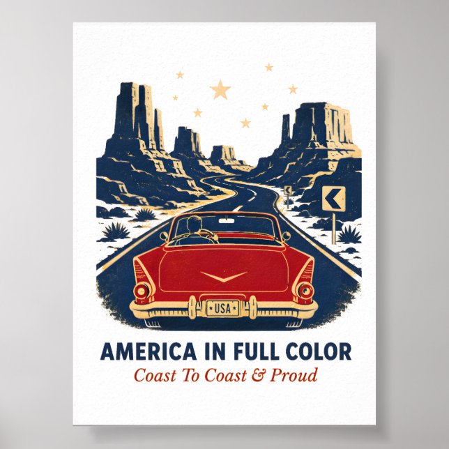 Poster Cartaz América em Cores (Frente)