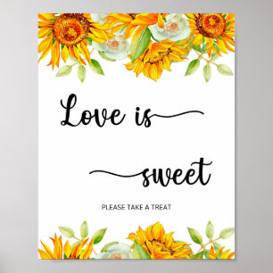 Poster Cartaz Amor de Girassol é Doce