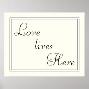 Poster Cartaz Amor Vive Aqui