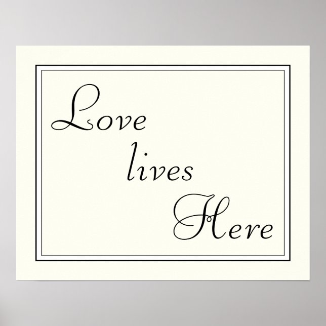 Poster Cartaz Amor Vive Aqui (Frente)