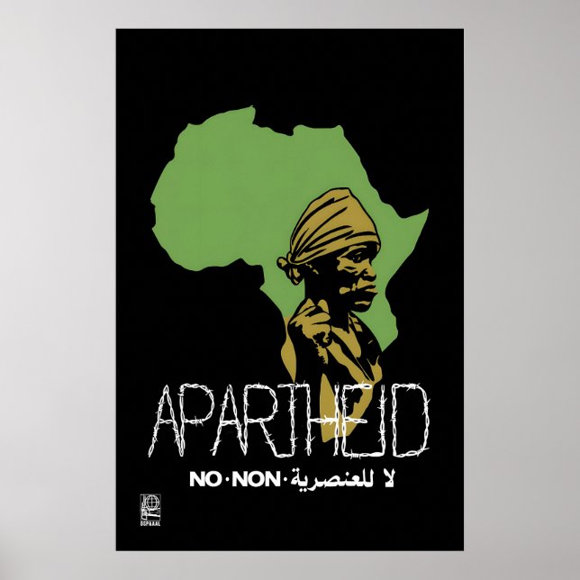 Poster Cartaz Anti-Apartheid OSPAAAL (Frente)