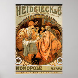 Pôster Cartaz Antigo Alphonse Mucha Anúncio de Biscoitos