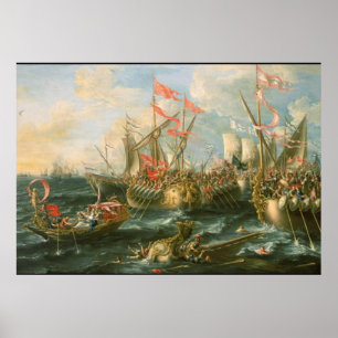 Poster Cartaz Antigo da Batalha de Ácio