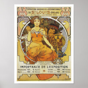 Poster cartaz antigo de Alphonse Mucha