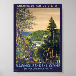 Poster Cartaz Antigo de Bagnoles-de-l'Orne 1922