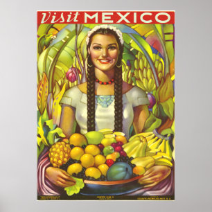 Poster Cartaz Antigo do México