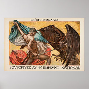 Poster Cartaz Antigo Herói da Primeira Guerra Mundial vs 