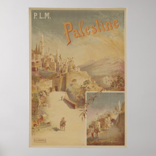 Poster Cartaz Antigo Visite a Palestina