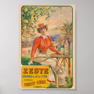 Poster Cartaz Antigo Zeste Citronnelle 1904