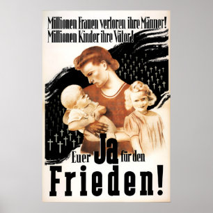 Poster Cartaz Antinazista Alemanha Oriental Milhões perdi