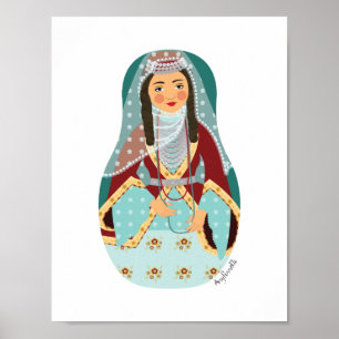 Poster Cartaz Armênio Matryoshka