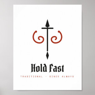 Poster Cartaz Arquivístico de Força Tradicional Segura