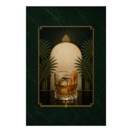 Pôster Cartaz Art Déco Antigo | Speakeas Imprimível