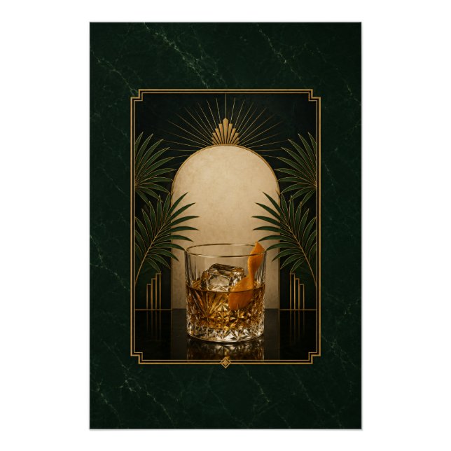 Pôster Cartaz Art Déco Antigo | Speakeas Imprimível (Frente)