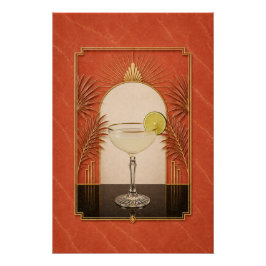 Pôster Cartaz Art Déco de Daiquiri | Arte de Bar
