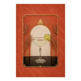Pôster Cartaz Art Déco de Daiquiri | Arte de Bar