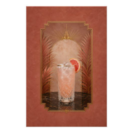 Pôster Cartaz Art Deco Paloma | Arte para Bar